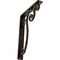 Ekena Millwork Avery Wrought Iron Bracket, (Single center brace), Antiqued Bronze 1 1/2"W x 7 1/2"D x 10"H BKTM01X07X10SAVABZ - alternate 1